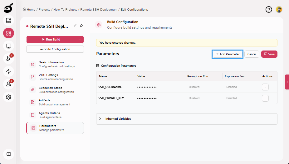 how-to-ssh-host-parameter-add-parameter-button