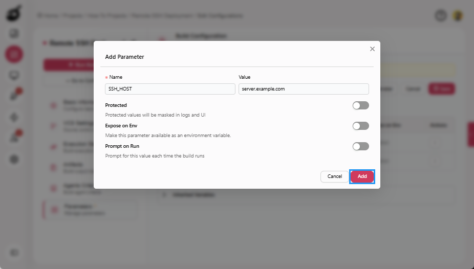 how-to-ssh-password-host-add-button